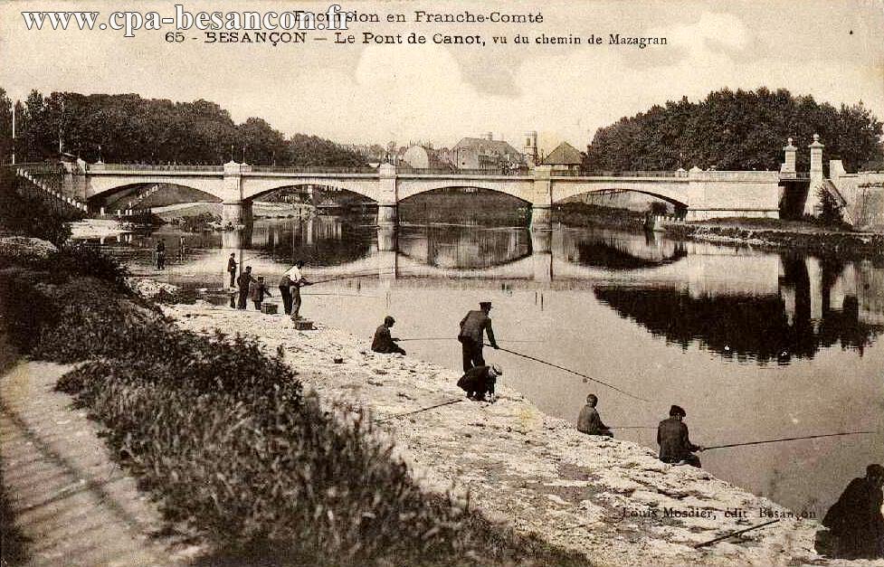 Excursion en Franche-Comté - 65. BESANÇON - Le Pont de Canot, vu du chemin de Mazagran